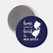New Jersey Zuhause ist das Herz Magnet (Vorderseite/Rückseite)