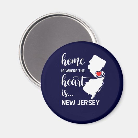 New Jersey Zuhause ist das Herz Magnet (Vorderseite/Rückseite)