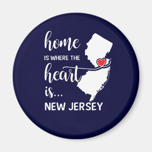 New Jersey Zuhause ist der Ort, an dem das Herz li Magnet