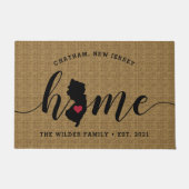 New Jersey Zuhause Staaten Personalisiert Fußmatte (Vorderseite)
