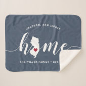 New Jersey Zuhause Staaten Personalisiert Sherpadecke (Vorderseite (Horizontal))