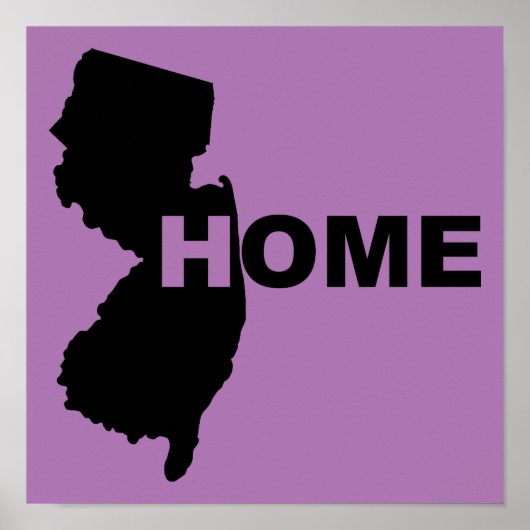 New Jersey Zuhause weg vom Staat-Poster-Zeichen Poster (Vorne)
