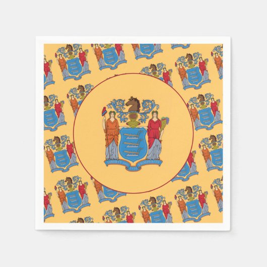 New Jerseyan Flag, Flag of New Jersey Serviette (Vorderseite)