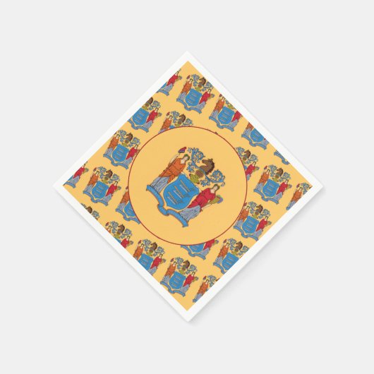 New Jerseyan Flag, Flag of New Jersey Serviette (Ecke)