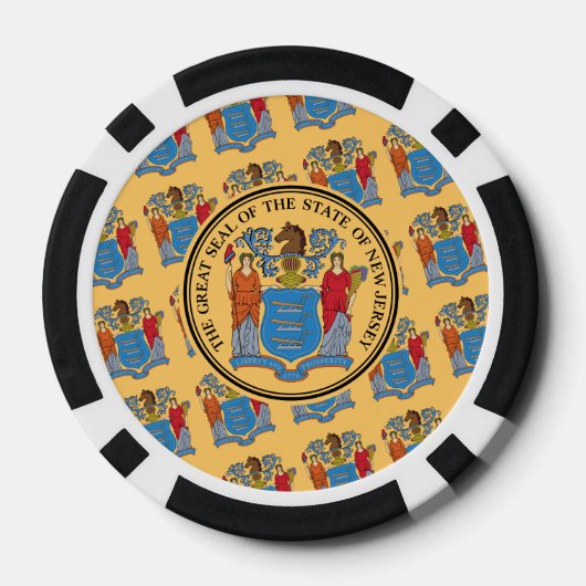 New Jerseyan Flag & Seal, New Jersey Pokerchips (Rückseite)