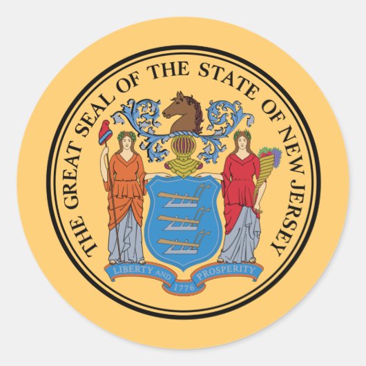 New Jerseyan Siegel, Siegel New Jersey Sticker (Vorderseite)