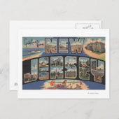 New JerseyGroße BuchstabenszenenNew Jersey Postkarte (Vorne/Hinten)