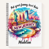 New Jerseys atemberaubende Skyline visuell Notizblock (Vorderseite)