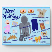 New Jet Set Funny Air Travel Cartoon Parody Fotoplatte (Vorderseite)