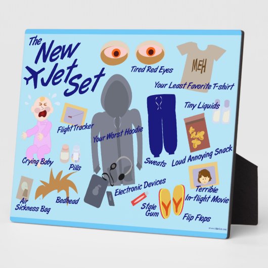 New Jet Set Funny Air Travel Cartoon Parody Fotoplatte (Seite)