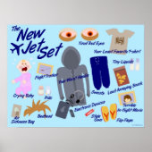 New Jet Set Funny Air Travel Cartoon Parody Poster (Vorne)