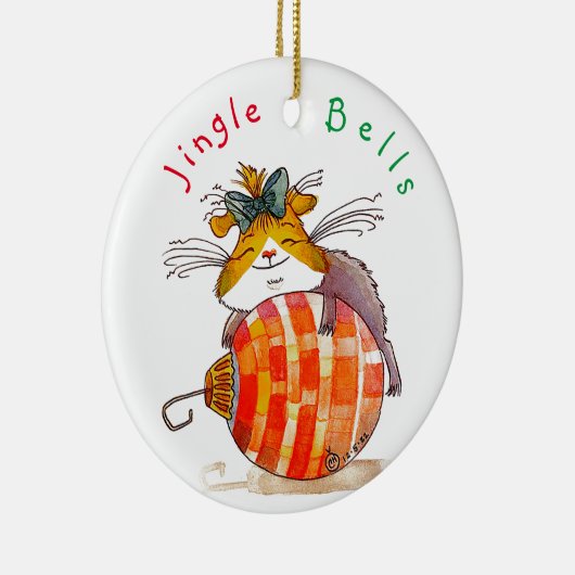 NEW Jingle Bells Guinea Pig Ornament (Rechts)