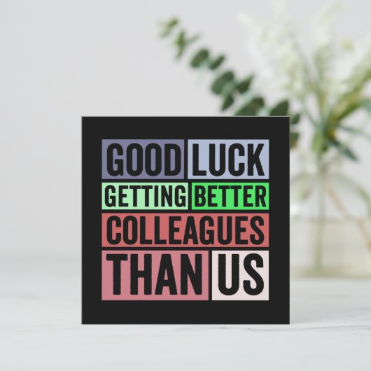 New Job Funny | Abschiedsarbeiter Verlassend | Gut Hinweiskarte (Stehend Vorderseite)