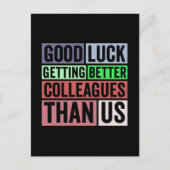 New Job Funny | Abschiedsarbeiter Verlassend | Gut Postkarte (Vorderseite)