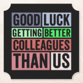 New Job Funny | Abschiedsarbeiter Verlassend | Gut Untersetzer (Vorderseite)