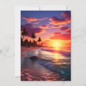 New Joy hula Luau Surf aloha hawaiian 1. Geburtsta Einladung (Rückseite)