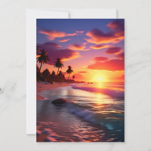 New Joy hula Luau Surf aloha hawaiian 1. Geburtsta Einladung (Rückseite)