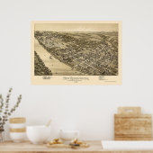 New Kensington, PA Panoramic Map - 1896 Poster (Küche)