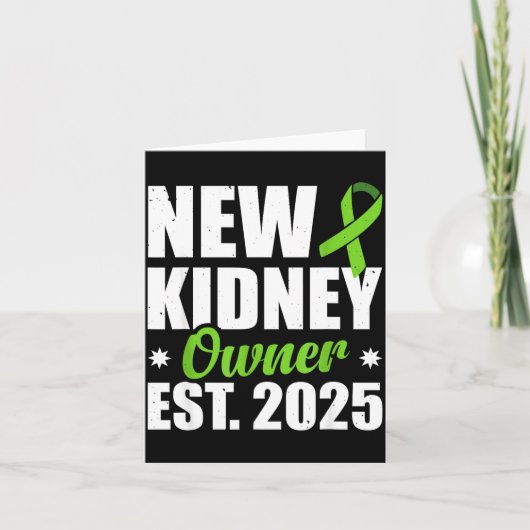 New Kidney Owner Est. 2025  Karte (Vorderseite)