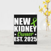 New Kidney Owner Est. 2025  Karte (Gelbe Blume)