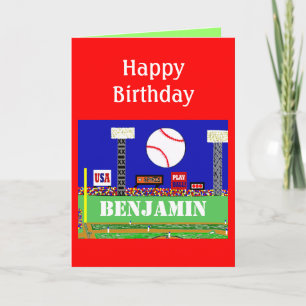 New Kids Baseball Happy Birthday Card Geschenk Karte