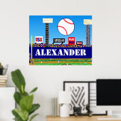 New Kids Sports Baseball Personalisiert Poster Art (Heimbüro)