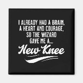 New Knee Funny Wizard Knee Replacement Surgery Rec Magnet (Vorne)