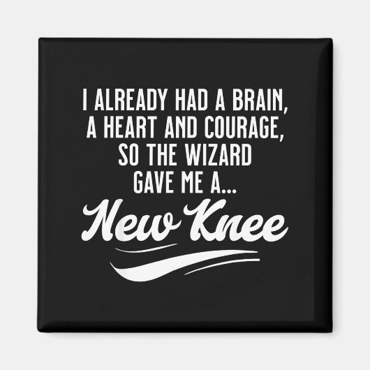 New Knee Funny Wizard Knee Replacement Surgery Rec Magnet (Vorne)