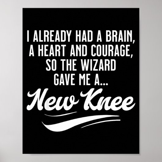 New Knee Funny Wizard Knee Replacement Surgery Rec Poster (Vorne)
