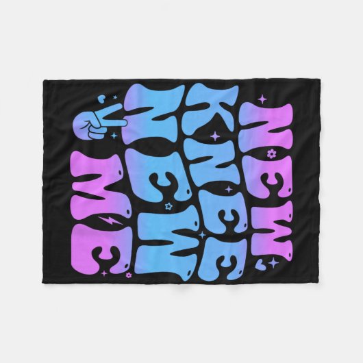 New Knee New Me Funny Knee Replacement Surgery Rec Fleecedecke (Vorderseite (Horizontal))