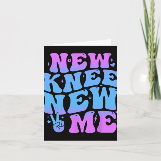 New Knee New Me Funny Knee Replacement Surgery Rec Karte (Vorderseite)