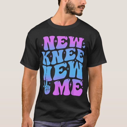 New Knee New Me Funny Knee Replacement Surgery Rec T-Shirt (Vorderseite)
