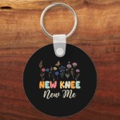 New Knee New Me Funny Knee Surgery Recovery Joke Schlüsselanhänger (Vorderseite)