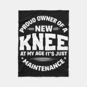 New Knee Replacement Surgery Get Well Recovery Gag Fleecedecke (Vorderseite)