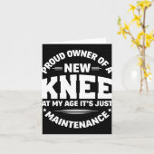 New Knee Replacement Surgery Get Well Recovery Gag Karte (Gelbe Blume)