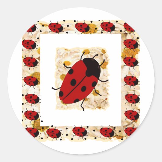 New Lady Bugs Runder Aufkleber (Vorderseite)