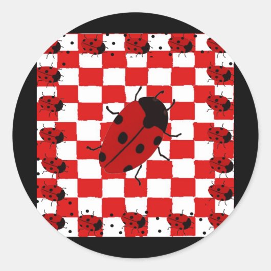 New Lady Bugs Runder Aufkleber (Vorderseite)