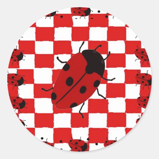 New Lady Bugs Runder Aufkleber (Vorderseite)