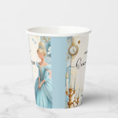 New Lamp Ivory Ice Sky Gold Light Blue Quinceanera Pappbecher (Links)