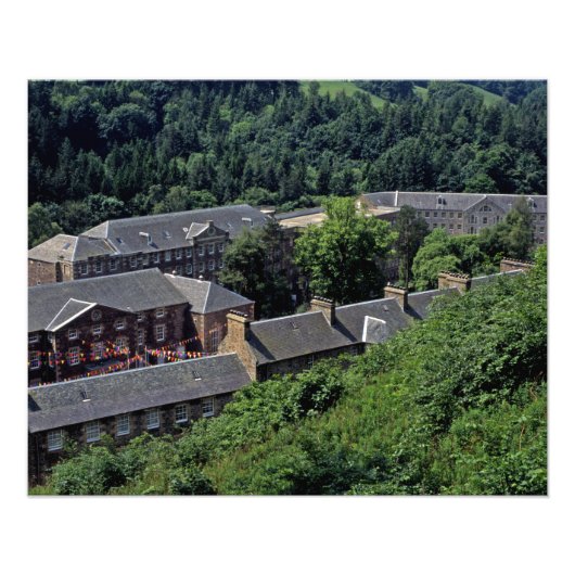New Lanark Scotland Postcard Poster Foto Block Ca (Vorne)