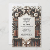 New Library Old English Book Club Cover Wedding Einladung (Vorderseite)