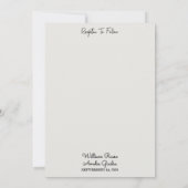 New Library Old English Book Club Cover Wedding Einladung (Rückseite)