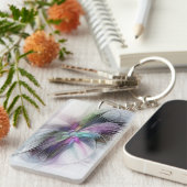 New Life, Colorful Abstract Fractal Art Fantasy Schlüsselanhänger (Vorderseite rechts)