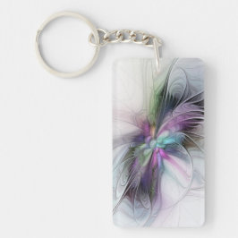 New Life, Colorful Abstract Fractal Art Fantasy Schlüsselanhänger