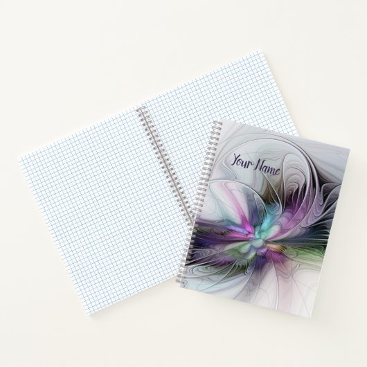 New Life, farbenfrohe Abstrakte Fraktal Fantasie N Notizblock (Innenseite)