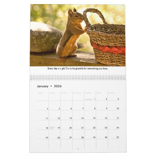 New Life Lessons from Squiggy the Squirrel Kalender (Jan 2026)