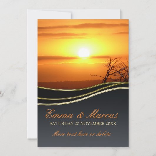 New Life Sunset Verlobung / Hochzeitseinladung Einladung (Vorderseite)