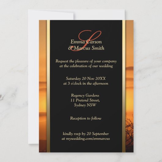 New Life Sunset Verlobung / Hochzeitseinladung Einladung (Rückseite)