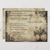 New Life Vintage Hochzeit Einladung (Vorne/Hinten)