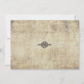 New Life Vintage Hochzeit Einladung (Rückseite)